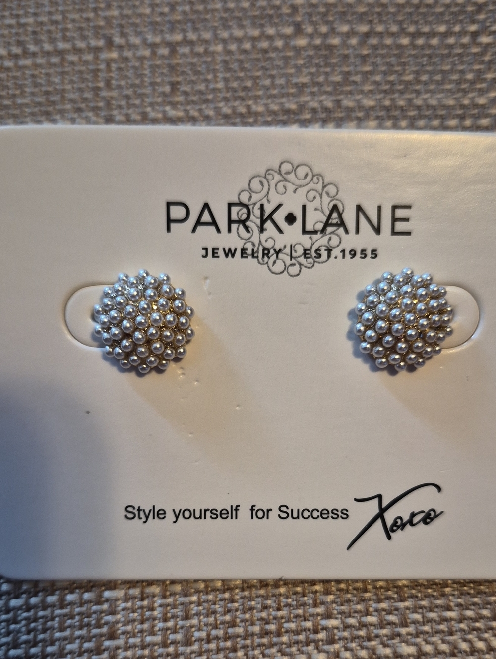 Park Lane Silver Pearl Cluster Studs